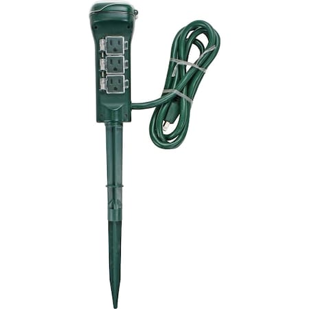 Prime Wire & Cable Prime 15A 125V 1875W Green Outdoor Timer Power Stake TNCDTSTK6